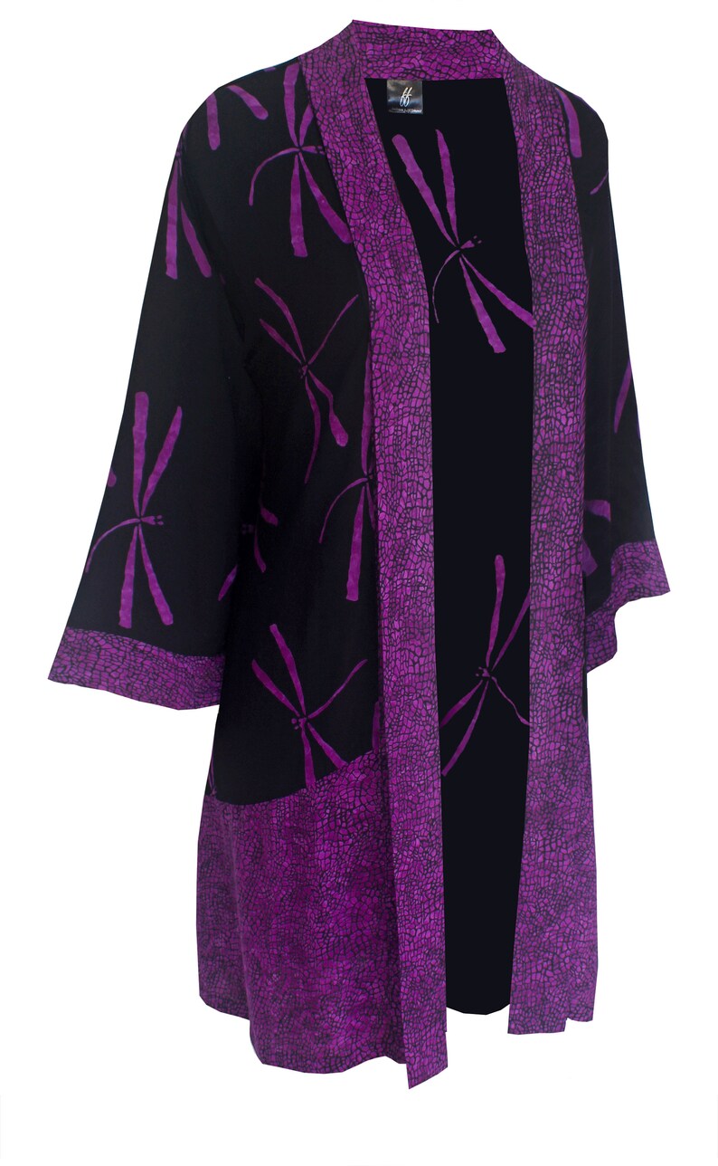 Evening Kimono Jacket Long Sleeve Duster Coat Plus Size Etsy