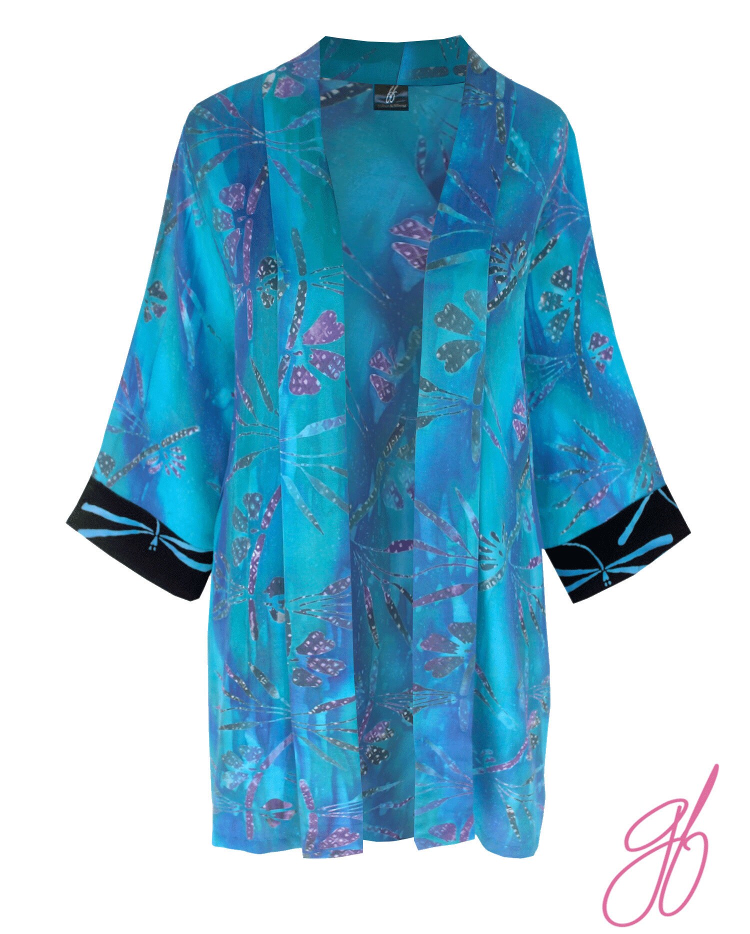 plus size floral kimono cardigan