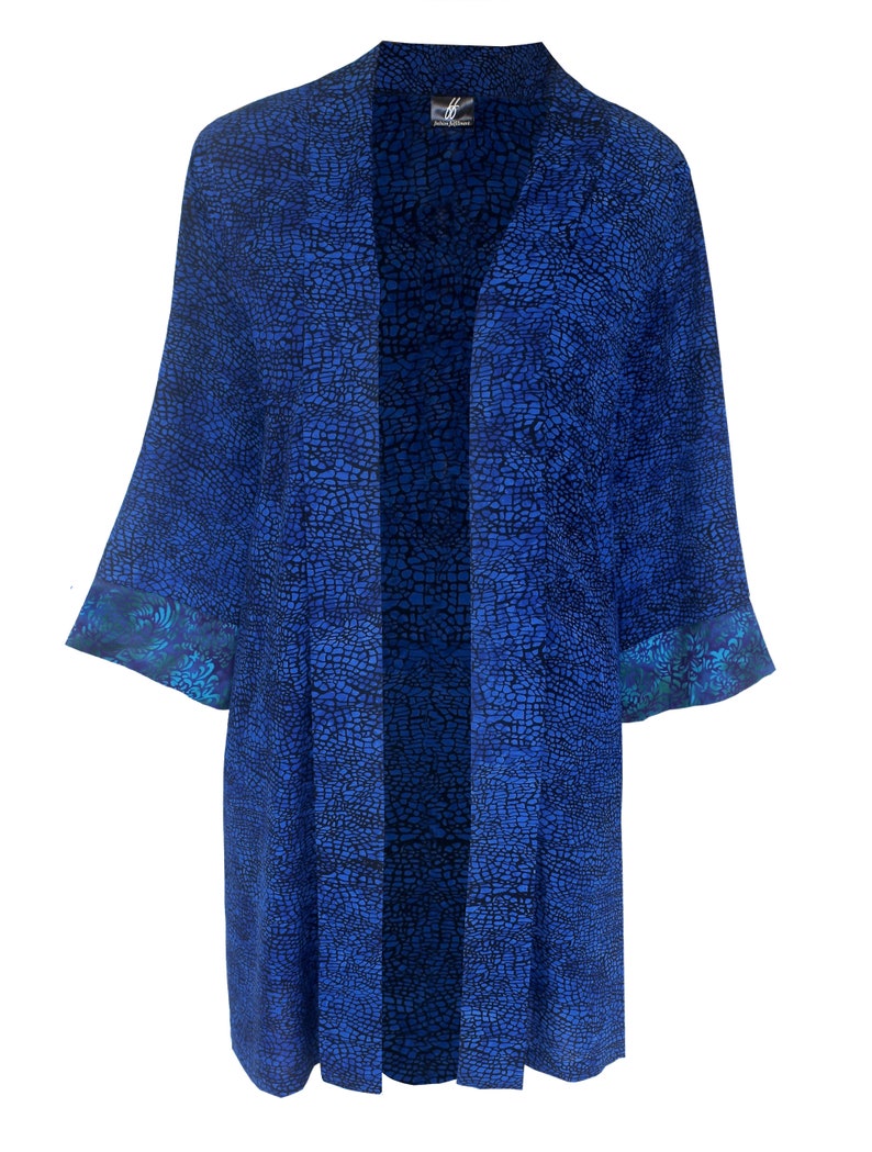 Blue Kimono Jacket Plus Size Jacket Women's Kimono - Etsy