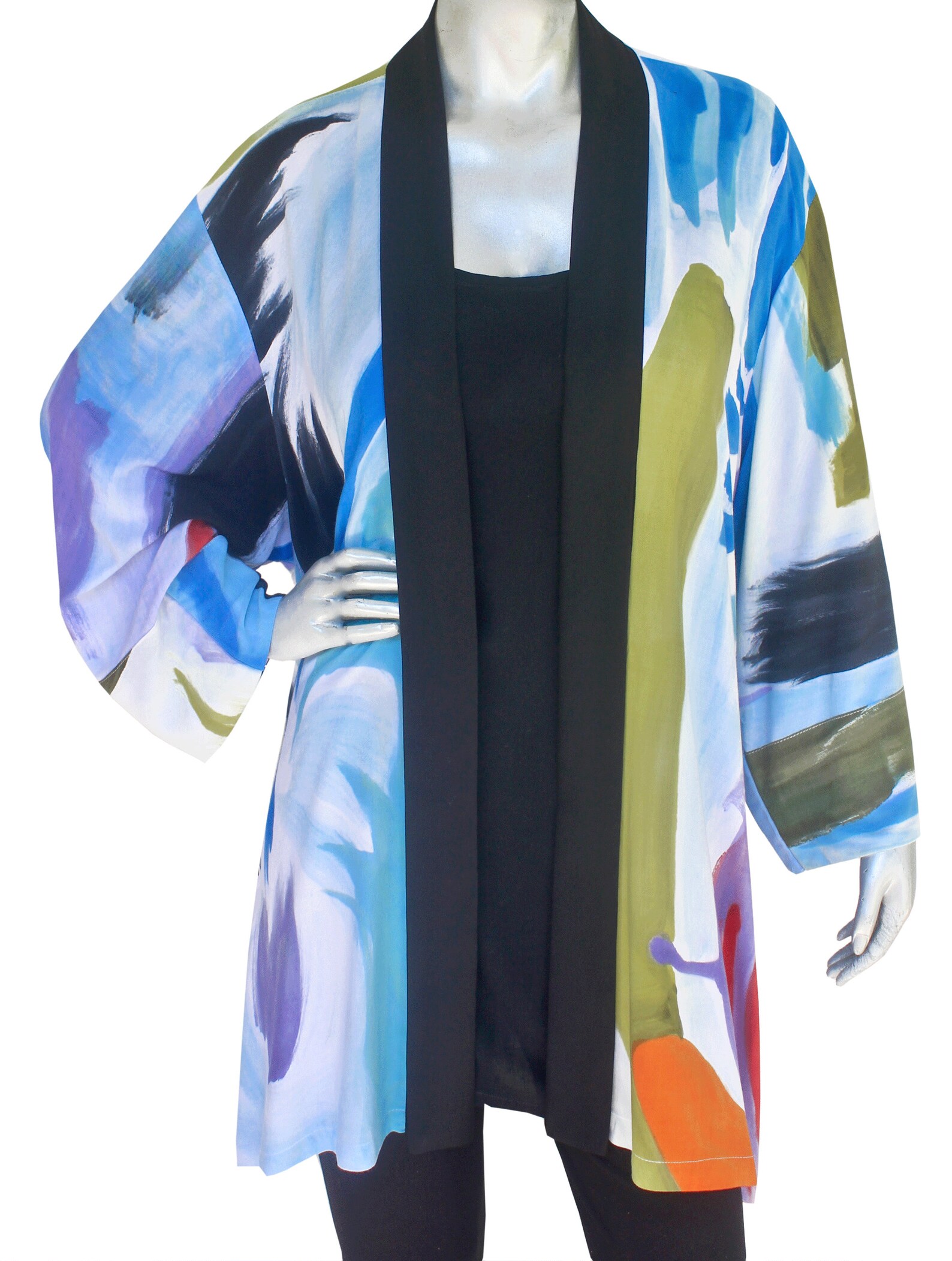 Plus Size Kimono Style Jacket Women's Oversized Duster Etsy