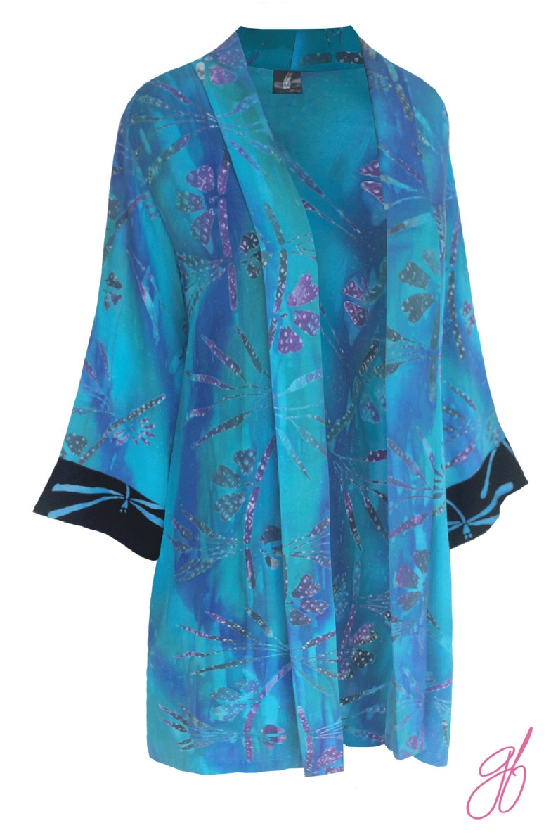 Blue Kimono Cardigan for Plus Size Boho Kimono Plus Size - Etsy