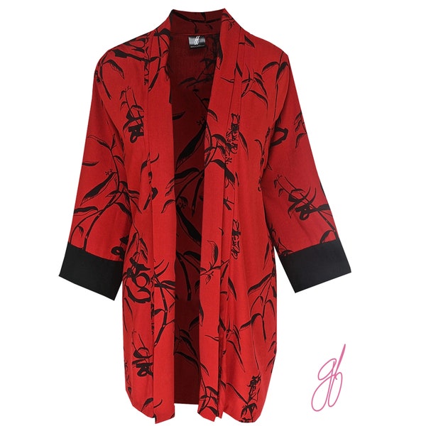 Cardigan Plus Size Tunic Kimono Style Cardigan, Women's Oversized Tunic Duster Jacket,  Dressy Cardigan Jacket, One Plus Size Clothing 1x 2x