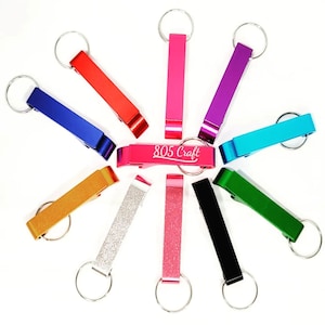 Custom Colored Aluminum Bottle Opener, Wedding Favor, Promotional Gift, Soda Beverage Beer Bottle Opener Keychain, Hard Seltzer Can Opener