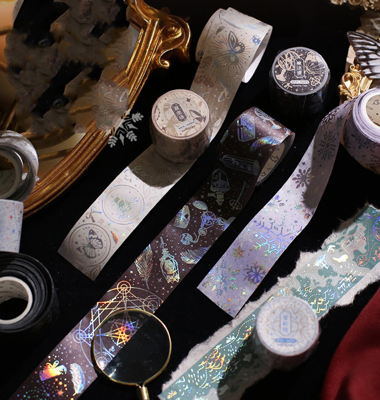 Laser Gold Foil Universe Washi Tape and Release Paper Starry Etsy