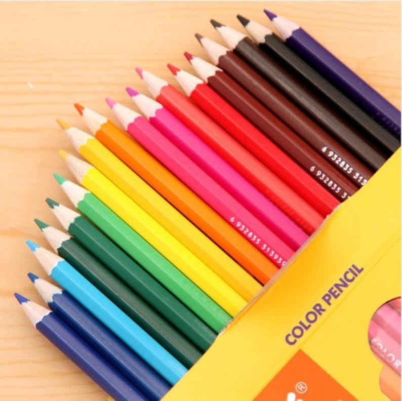 sketch drawing Set of 24pcs colorful pencil--For DIY scrapbooking