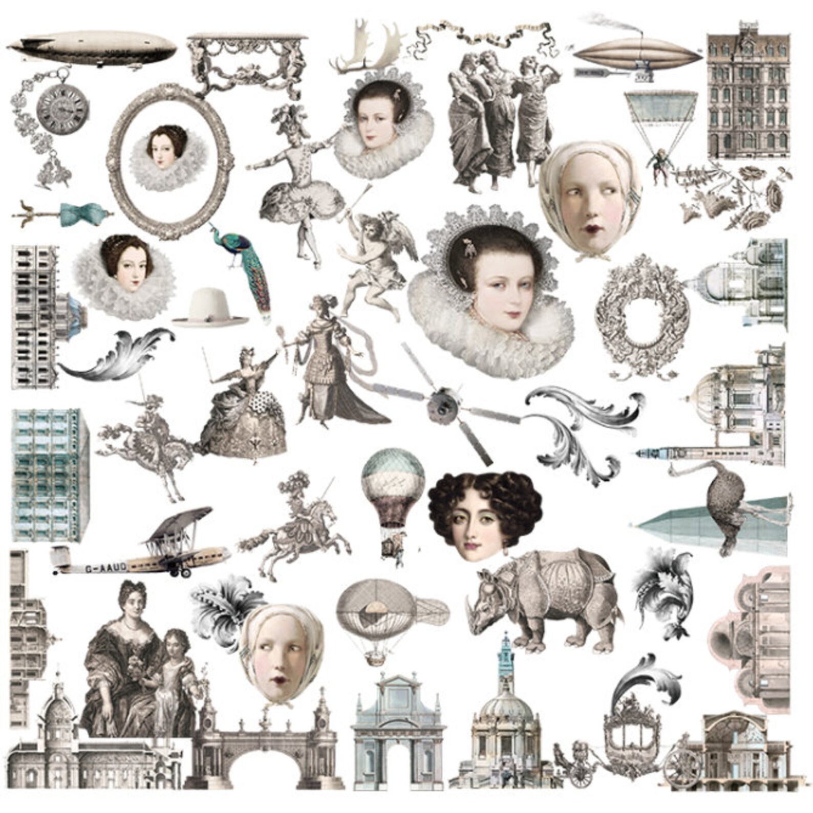 50pcs/pack Vintage Scrapbook Sticker filofax Etsy