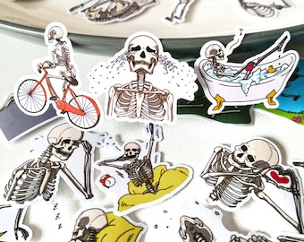 40pcs Scrapbook Sticker --Filofax Stickers--Planner Stickers--Skeleton