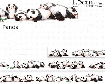 Panda Washi Tape --Masking Washi Tape -Deco tape--15mm x10M