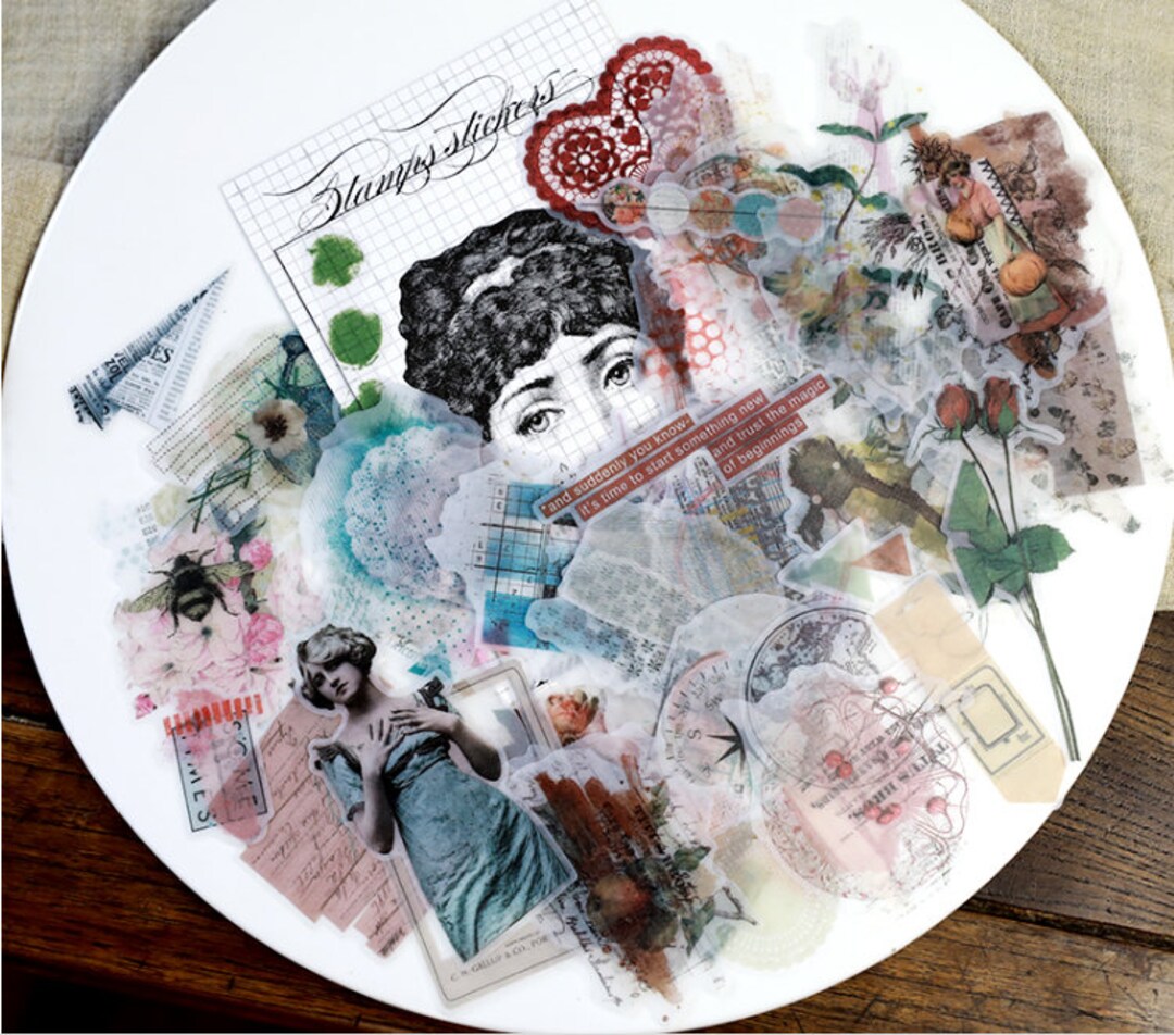 60pcs Vintage Scrapbook Sticker --filofax Stickers--planner Stickers ...