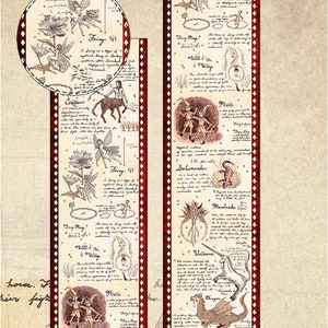 Fantasy Creature Washi Tape with Release Paper-- Planner Washi Tape -Masking Deco tape--95mm x5M