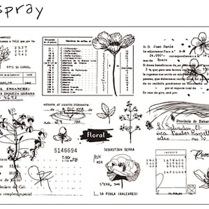 Spray Clear Stamps Set -- 11 x 16cm stamp