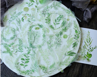 55pcs pegatina de planta de primavera --Pegatina de textura de pergamino--Pegatina de diario de bala--Pegatinas de Filofax--Pegatinas troqueladas--Pegatinas de plantas de primavera