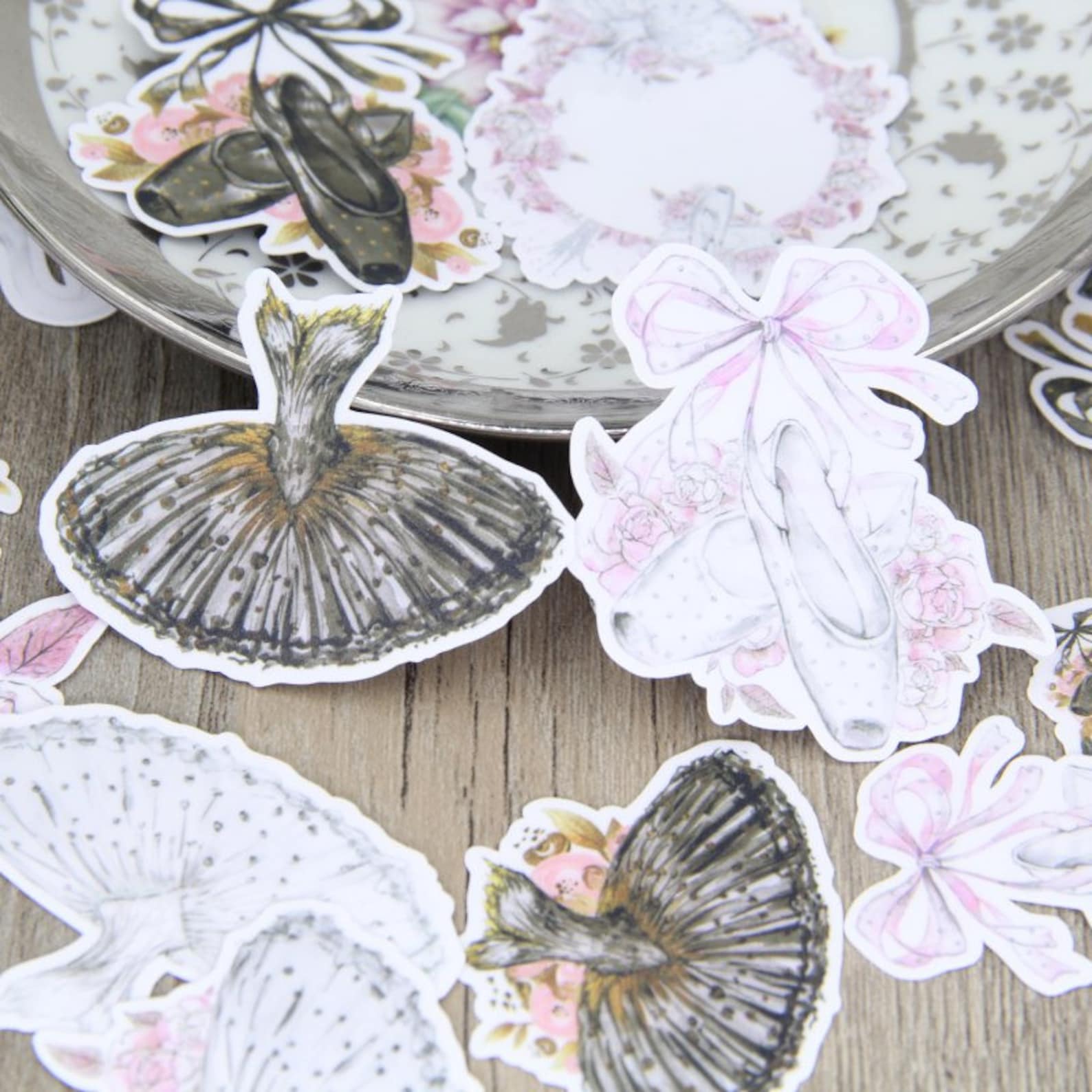 scrapbook sticker --filofax stickers--planner stickers--ballet skirt