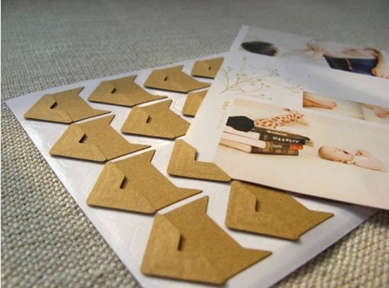 Kraft Photo Corner Stickers DIY Scrapbooking Album Etsy