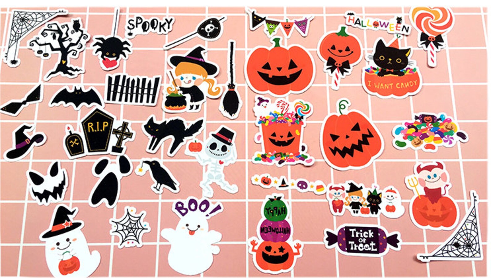35pcs Halloween Scrapbook Sticker filofax Stickersplanner | Etsy