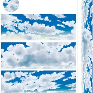 Cloud 2 washitape met speciale inkt en papier - Japanse washitape - decoratietape - -40 mm x 3M