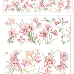 Perfume Orchid PET Tape with Release Paper -- Masking Washi Tape -Deco tape--80mm x 3M