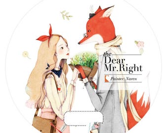 Dear Mr Right Washi Tape -- Masking Washi Tape -Deco tape--53mm x10M