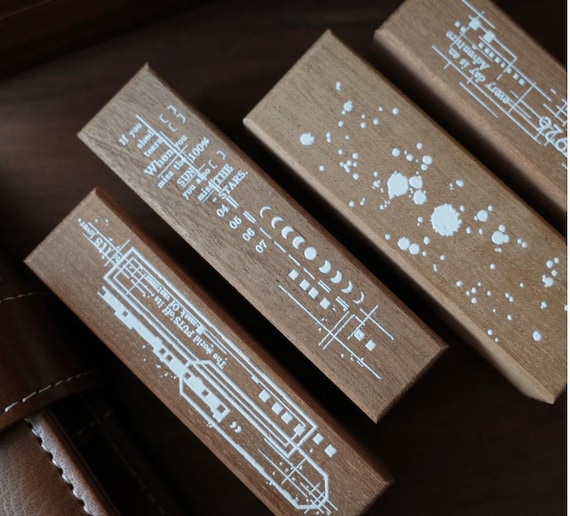 Basic Wooden Rubber Stamp -- Vintage stamp --Scrapbooking stamp--4 styles to choose