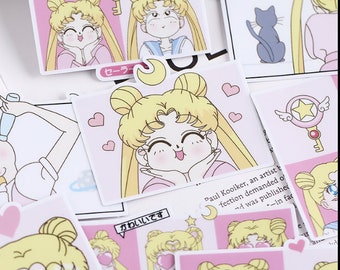 10pcs Scrapbook Sticker --Filofax Stickers--Planner Stickers--Sailor Moon