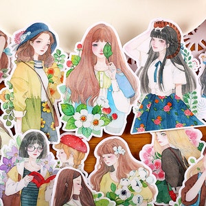 15 Stück Scrapbook Sticker --Filofax Sticker--Mori Girl 4