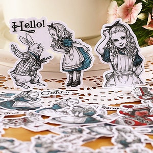 38pcs Scrapbook Sticker --Filofax Stickers--Planner Stickers--Alice in Wonderland