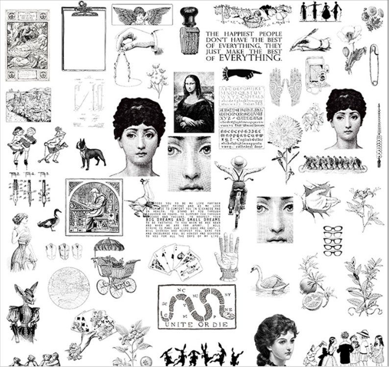 55pcs Vintage Scrapbook Sticker filofax Stickersplanner Etsy