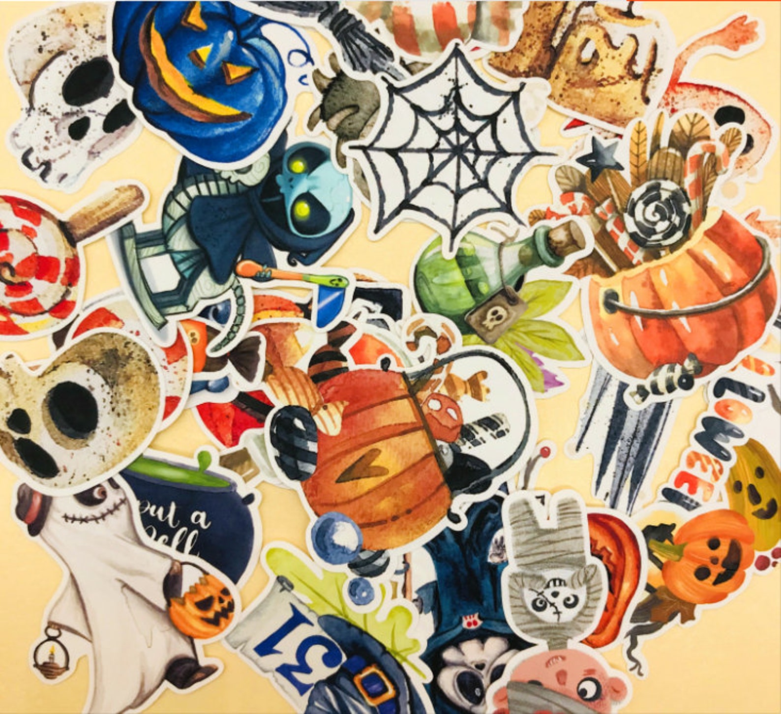 33pcs Halloween Scrapbook Sticker Filofax StickersPlanner Etsy