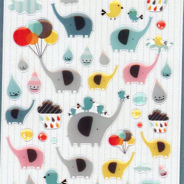 Sale! Korean Scrapbook  Stickers,lovely elephant sticker