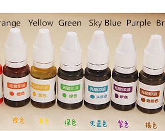 Planner Stamps Partner DIY Photosensitive Stamp Ink Oil--8 colors to choose