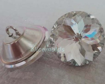 50pcs x 30mm Diamante/Diamond/Crystal Clear Upholstery Headboard Buttons