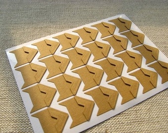 Kraft Photo Corner Stickers-- DIY Scrapbooking, album sticker--Self-Adhesive, Paper--2 Sheets, 48 Pcs