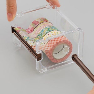 1 Layer Washi Tape Dispenser Storage Case Masking Tape Organizer Tape Holder Tape Cutter image 2