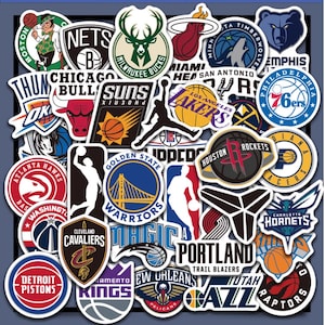 34 adesivi per album NBA - Adesivi Filofax - Adesivi per planner - Adesivi decorativi - Adesivi fustellati impermeabili
