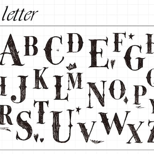 Cling Rubber Stamp Set--Letter Clear Stamps Set --Bullet Journal Stamp Set-- 11 x 16cm stamp