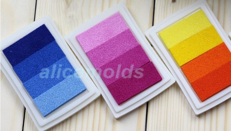 1pc Graduated Colors Stamp Ink Pad 7.5x 5.2cm6 Styles to - Etsy