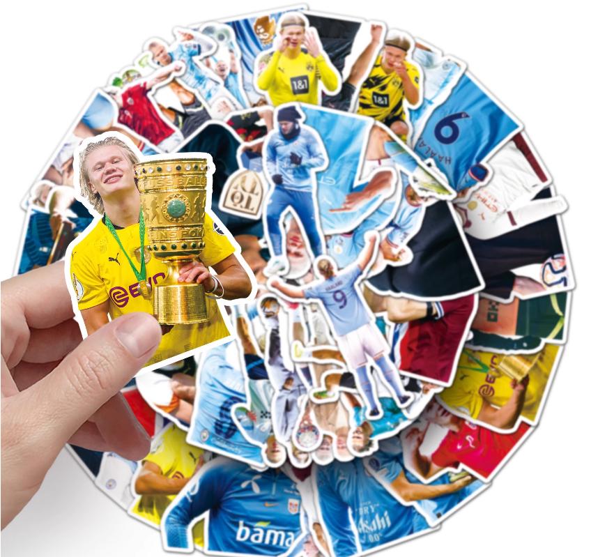 50pcs Football Superstar Erling Haaland Stickers--laptop Skateboard Car ...