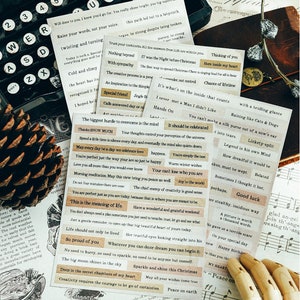 Crazy Sale~4 Sheets English Words Scrapbook Sticker --Filofax Stickers--Planner Stickers--Die Cut Stickers--English Words
