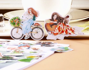 Crazy Sale~~20pcs Scrapbook Sticker --Filofax Stickers--Planner Stickers--Fresh Girl