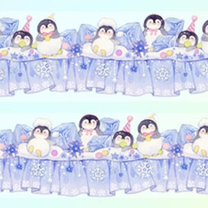 Cinta Washi de encaje de pingüino --Cinta Washi de enmascaramiento -Cinta Washi de encaje animal lindo--Cinta Washi de diario basura--Cinta decorativa--18 mm x5M