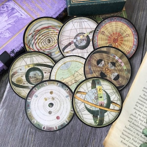 8pcs Universe Scrapbook Sticker --Filofax Stickers--Tim Holtz Planner Stickers--Universe Stickers
