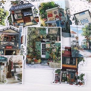 18-delige plakboeksticker -- Filofax-stickers -- Plannerstickers -- Klein huis