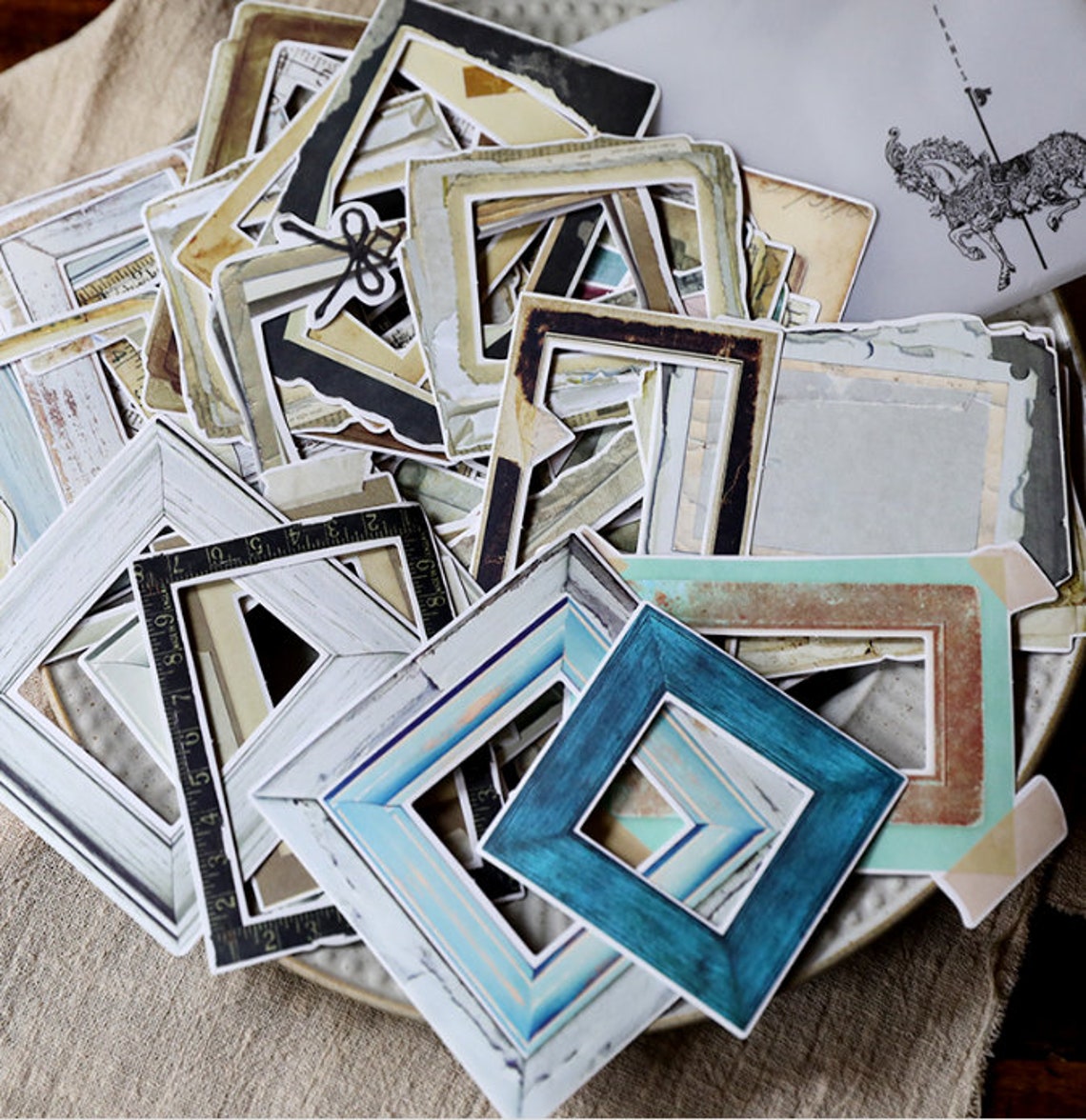 35pcs/pack Vintage Frame Scrapbook Sticker filofax - Etsy