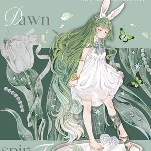 Dawn Girls PET Tape -- Masking PET Tape --Bullet Journal PET Tape-Deco tape--60mm x10M