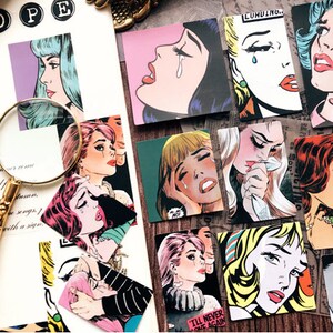Crazy Sale ~ 14 Stück Crying Girl Scrapbook Aufkleber - Filofax Aufkleber - TN Aufkleber