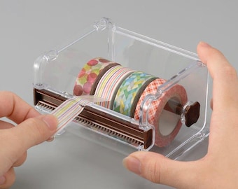 1 Layer Washi Tape Dispenser Storage Case-- Masking Tape Organizer --Tape Holder-- Tape Cutter