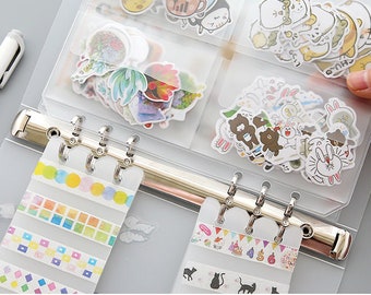 Stickers Organizer--Stickers Storage Case-- Stationery Storage  Pouch--Stickers, washi tapes, pens storage case--A5 or A6 Style