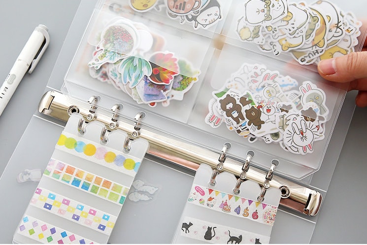 Sale~Stickers Organizer--Stickers Storage Case-- Stationery Storage Pouch--Stickers, washi tapes, pens storage case--A5 or A6 Style