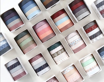 5 rolls Basic Washi Tape-- Masking Washi Tape -Deco tape--10mm x5M of 5 rolls--9 styles to choose