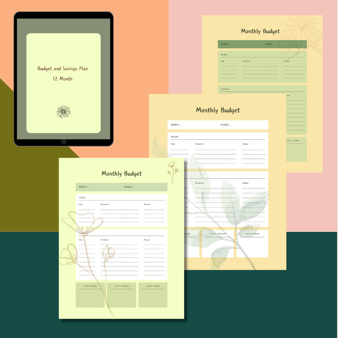 2024 Budget Planner, 2024 Budgeting Guide, Savings Tracker Worksheet